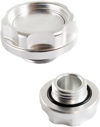 غطاء غطاء حشو زيت محرك الغاز من سبائك الألومنيوم متوافق مع Nissan Nismo 240sx 350z 370z RX7 G35 G37 GT-R Livna Qashqai Sunny Sylphy Tiida (NISMO #2-أسود) in Kuwait