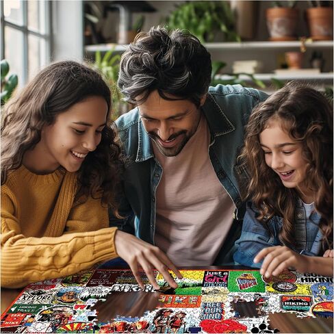 White Mountain 1000 Piece Jigsaw Puzzle Outdoor Nature Collage Puzzles with Large Pieces Gift for Adults and Family 24"x30" - I Love Hiking in Kuwait