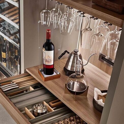 Clear Acrylic Wine Bottle Display Case with Wooden Base, Dustproof Protection Single Red Wine Showcase for Champagne, Whiskey, Liquor, Beer, Figures, Collectibles (3.9 x 3.9 x 13.8 Inch) in Saudi Arabia