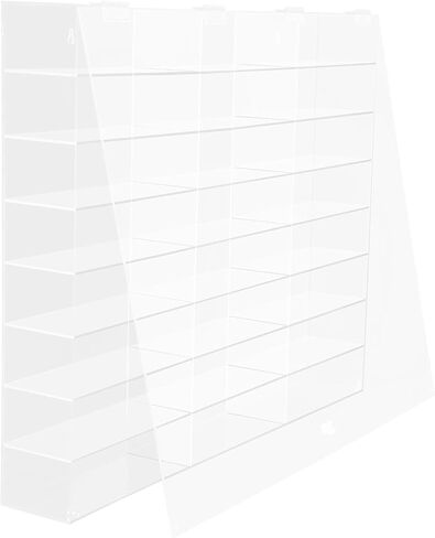 Clear Acrylic Display Case for 1:24 Scale Diecast, 8 Tiers 24 Compartments Clear Toy Model Car Display Box, Wall Mounted Toy Display Shelf for Living Rooms, Bedrooms, Offices, Reception Rooms Etc in Saudi Arabia
