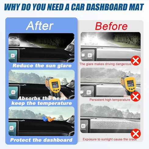 Dash Cover Mat Fit for 2022-2024 2025 2026 Silverado & GMC Sierra 1500 2500HD 3500HD Accessories with HUD Dashboard,Non-Slip Dash Protector Cover Pad (Only fits 13.4 in Screen) in Saudi Arabia