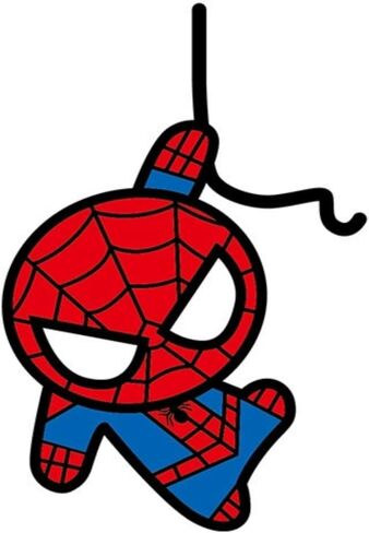 Spider-Man Car Sticker Scratch Cover 5.12x7.87 Inch Funny Cartoon Decal for Automotive Exterior - Waterproof Vinyl Glow Way Sticker for Tailgate & Bumper in Saudi Arabia