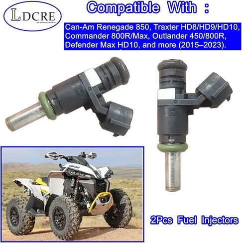 Fuel Injectors Set of 2 Compatible with Can-Am Renegade 850 2016-2023, Traxter HD10 2017-2019, HD9 2022-2023, Commander 800R/Max 800R 2020, Outlander 450 2020-2023 | Replace 420874841, A2C95638300 in Kuwait