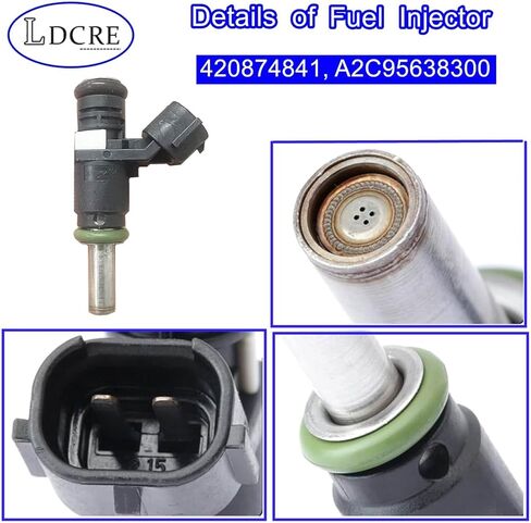 Fuel Injectors Set of 2 Compatible with Can-Am Renegade 850 2016-2023, Traxter HD10 2017-2019, HD9 2022-2023, Commander 800R/Max 800R 2020, Outlander 450 2020-2023 | Replace 420874841, A2C95638300 in Kuwait