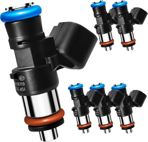 محاقن وقود ذات 4 فتحات مطورة تناسب سيارات Ford: Escape 2009-2012، Fusion 2010-2012، For Mercury: Mariner/Milan 2009-2011، For Mazda: Tribute 2009-2011,3.0L V6, OEM # 0280158189,FJ998 (6 قطع) in Kuwait