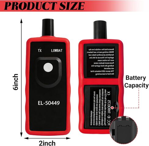 Car TPMS Reset Tool, TPMS Activation Tool, Relearn Tool for Vehicle Tire Pressure Monitor System Sensor Activation, Tire Sensor TPMS Reset Tool, Universal for Most Cars, Trucks, SUVs (Red) in Kuwait