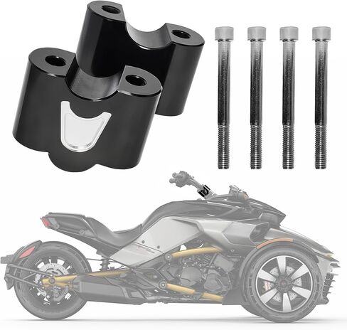 2" Aluminum Handlebar Riser Extension Kit with Mount Clamps | Easy Install No Drilling Fit for Can-Am Spyder F3 All Years & RT 2020+ in Kuwait