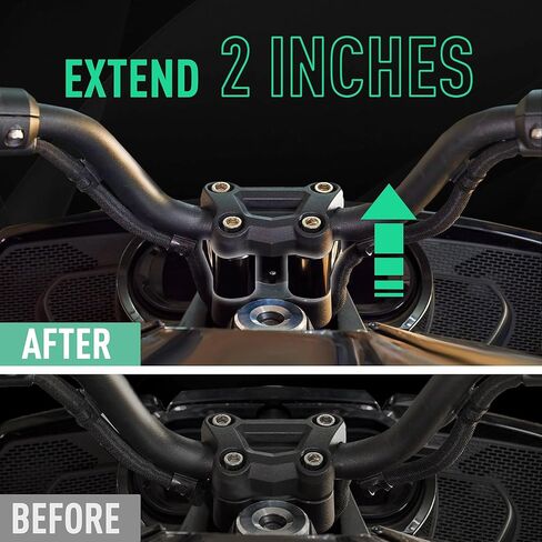 2" Aluminum Handlebar Riser Extension Kit with Mount Clamps | Easy Install No Drilling Fit for Can-Am Spyder F3 All Years & RT 2020+ in Kuwait