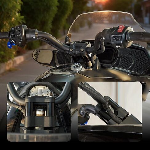 2" Aluminum Handlebar Riser Extension Kit with Mount Clamps | Easy Install No Drilling Fit for Can-Am Spyder F3 All Years & RT 2020+ in Kuwait