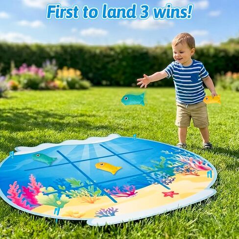 لعبة كيس الفول من EYxsaxenk Fish Tic Tac Toe - 15 قطعة تحت البحر لحفلات الصيف تفضل أكياس فول السمك لعبة الرمي في الأماكن المغلقة والخارجية للأطفال والمدرسة والتخييم والشاطئ والفناء الخلفي وألعاب عائلية ومستلزمات الحفلات in Kuwait