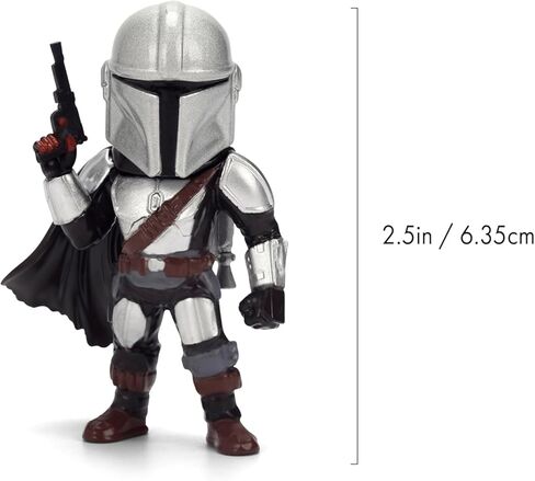 Jada Star Wars Metalfigs 4-Pack Wave 2 – The Mandalorian, Imperial Remnant AT-RT Driver, Zeb Orrelios, Grogu Die-Cast Figures 2.5" Scale – Stylized Display Set Toys in Kuwait