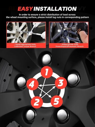 Sposuit M12x1.5 Lug Nuts - Replacement for 2010-2019 Chevrolet Cruze, 2005-2009/2018-2024 Equinox, 1997-2012/2016-2024 Malibu, 2013-2024 Trax - Closed End Chrome Lug Nut(20 Pcs) in Kuwait