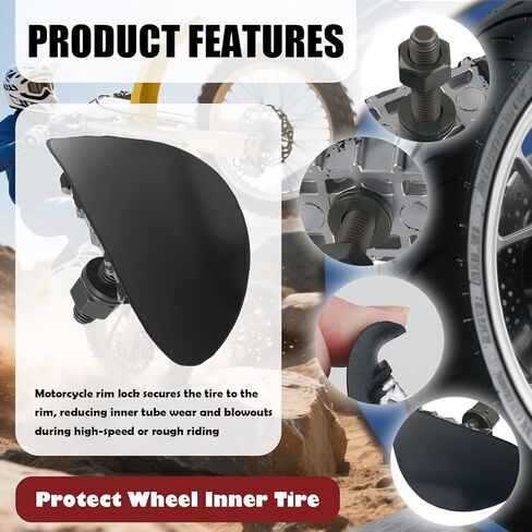 1.6" Motorcycle Rim Lock,Heavy Duty Aluminum Motorcycle Wheel Lock for Rim with Rubber Liners for Reducing Inner Tube Wear,Professional Rims Locks Dirt Bike Fits 1.6″ Wide Rims in Saudi Arabia
