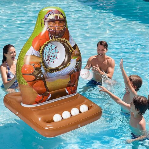 Pool Toys Games Set, Inflatable Pool Baseball Toss Game, Fun Swimming Floating Game Toy for Kids Adults, Outdoor Beach Yard Water Target Play, Summer Family Party Sports Gift Boy Girl Teen in Kuwait