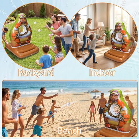Pool Toys Games Set, Inflatable Pool Baseball Toss Game, Fun Swimming Floating Game Toy for Kids Adults, Outdoor Beach Yard Water Target Play, Summer Family Party Sports Gift Boy Girl Teen in Kuwait