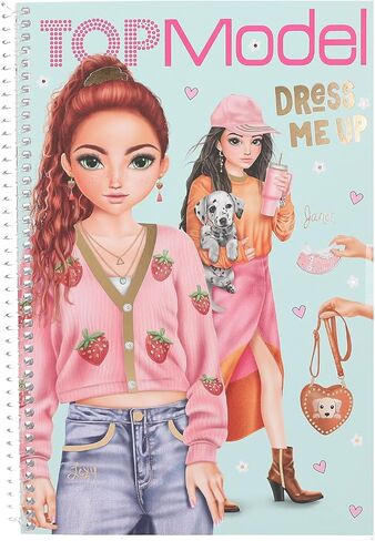 كتاب ملصقات Depesche 13486 TOPModel Dress Me Up مع 20 صفحة من تصميمات قوالب DIY المطبوعة مسبقًا بما في ذلك 7 أوراق من الملصقات in Kuwait