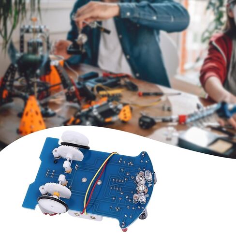 DIY Electronic Kit Car Automatic Induction Intelligent Tracking Line Car Patrol Smart Robot Practice Kits Fun Experiment Teaching Practice Circuit Board in Kuwait