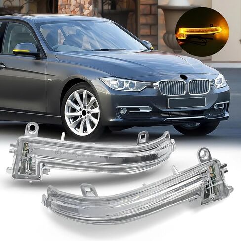 Car Rear View Mirror Indicators Lamp Compatible with bmw 1 2 3 4 Ser F20 F21 F22 F32 F30 F31 F34 GT F35 Turn Signal Blinker Light Accessorie in Saudi Arabia