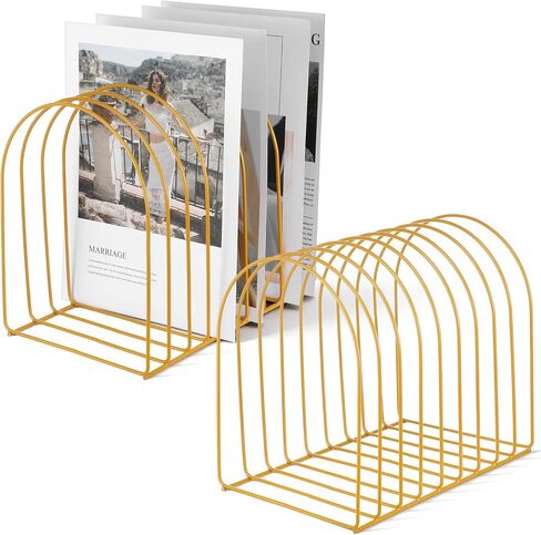 2 حزمة منظم الملفات السلكية للمكتب، 9 فتحات منظم الملفات الذهبية حامل الملفات المعدنية كونترتوب مجلد حامل رفوف لتخزين الموثق مكتب المنزل التصوير الفوتوغرافي الدعامة in Kuwait