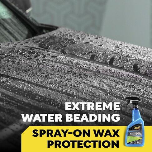 بخاخ شمع السيراميك الهجين من Meguiar، 6 عبوات (6 × زجاجات 26 أونصة = إجمالي 156 أونصة)، شمع السيارة السيراميك الهجين SiO2 للطلاء الخارجي، رش عند الشطف للحماية مع خرز مائي شديد in Kuwait