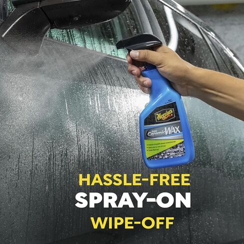 بخاخ شمع السيراميك الهجين من Meguiar، 6 عبوات (6 × زجاجات 26 أونصة = إجمالي 156 أونصة)، شمع السيارة السيراميك الهجين SiO2 للطلاء الخارجي، رش عند الشطف للحماية مع خرز مائي شديد in Kuwait