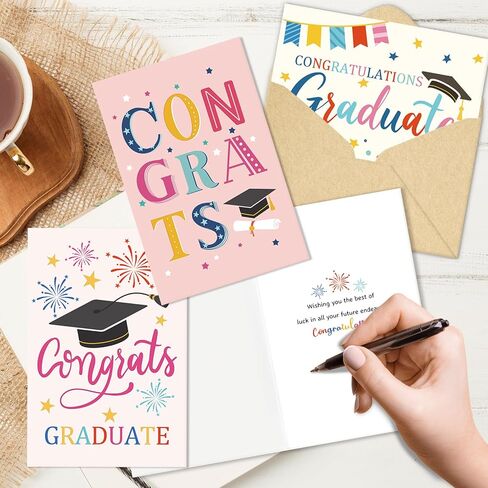 24 Pack Congratulations Graduate Cards with Envelopes, Bulk Graduation Cards for Him Her, High School College Graduation Gifts in Saudi Arabia