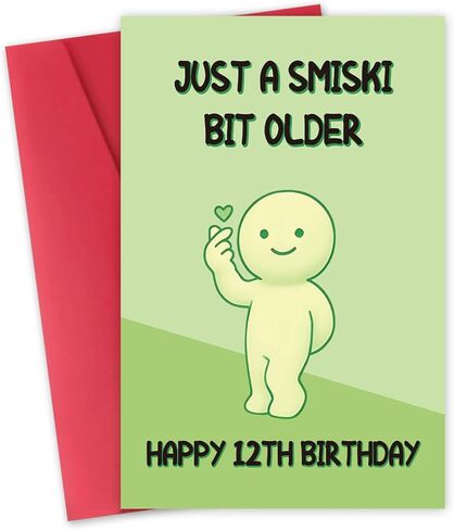 Smiski Birthday Card | Just A Smiski Bit Older Heart Hands,Smiski Card, Card for Her, Smiski Lovers，Birthday Cards Gifts & Decorations for Boys Girls Son Daughter Nephew Niece Granddaughter Grandson in Saudi Arabia