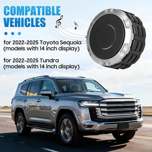 Volume Knob Compatible for Toyota Tundra Sequoia 2022-2025, Display Power Volume Knob Radio Control Compatible with 14 Inch Display - Replace 86128-0C060 86128-0C050 86128-AN010 in Kuwait
