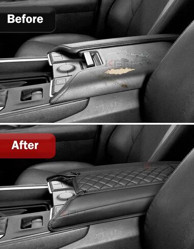 غطاء مسند ذراع وحدة التحكم المركزية KBH لسيارة Toyota Grand Highlander 2023 2024 2025 2026، ملحقات داخلية من جلد البولي يوريثان، واقي غطاء مسند الذراع المخصص، إغلاق بسحاب، مضاد للخدش، أسود in Kuwait