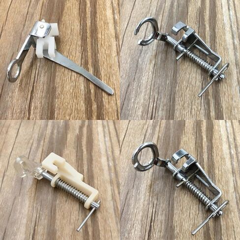 4pcs Free Motion Quilting Foot for Sewing Machines, Universal Low/High Shank, Adjustable Height Metal Spring-Loaded Open Toe Presser Foot, for Ruler Work, Hand-Guided Quilting & Embroidery in Saudi Arabia