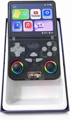 وحدة تحكم ألعاب Genérico Wow J36 Ultra المحمولة، شاشة 3.5 بوصة عالية الدقة، أكثر من 20,000 لعبة، بطارية 3000 مللي أمبير في الساعة in Kuwait