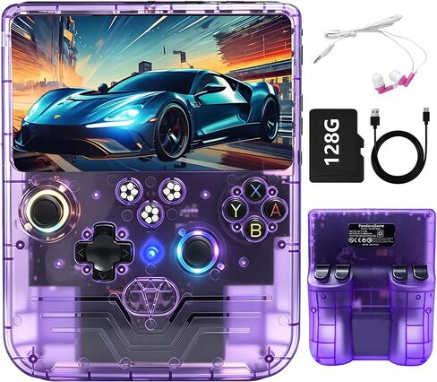 وحدة تحكم الألعاب المحمولة R60MAX Retro، شاشة 6.0 بوصة HD IPS، بطارية 6000 مللي أمبير في الساعة، 40000+ ألعاب كلاسيكية مثبتة مسبقًا، حالة الحفظ/التحميل، نظام التشغيل Linux، هدية للاعبين (أسود 128 جيجابايت) in Kuwait