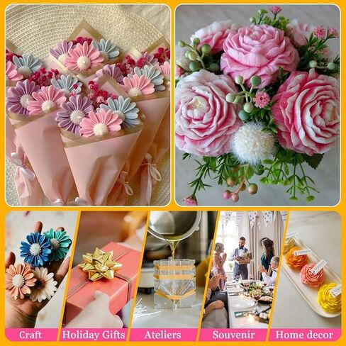 2PCS Silicone Flower Mold, Triple Peony Rose and Daisy Shaped, for Candle, Handmade Soap, Resin, Plaster Making, Valentine's Day Gift in Saudi Arabia
