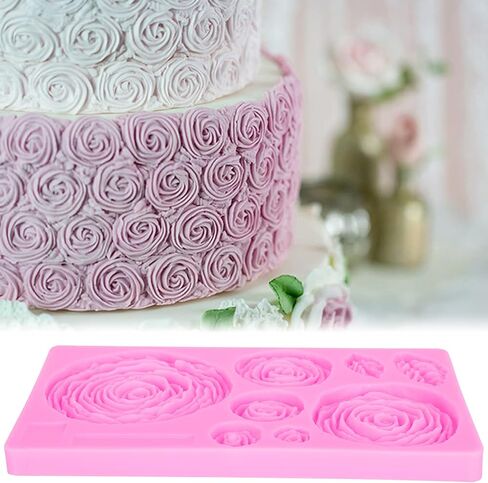 Flower Pattern Silicone Mold, DIY Cake Chocolate Soap Candle Resin, with Flexible Non Stick Surface, for Crafting Baking Decorations in Kuwait