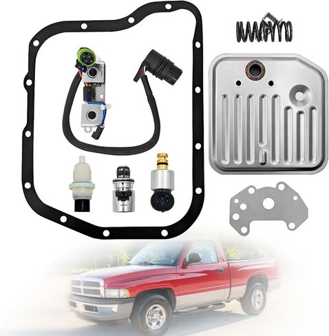 46RE Transmission Solenoid Kit Compatible with Dodge Ram A518 A618 46RE 47RE AT 1998-1999 -Replace 4015DBF, 4886333AA,52118652 in Kuwait