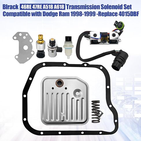 46RE Transmission Solenoid Kit Compatible with Dodge Ram A518 A618 46RE 47RE AT 1998-1999 -Replace 4015DBF, 4886333AA,52118652 in Kuwait