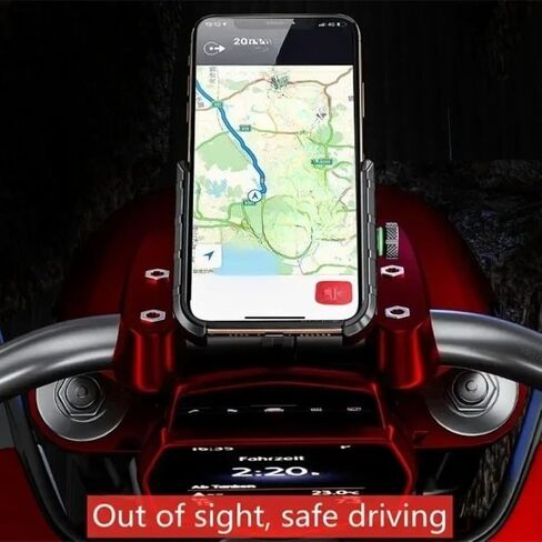 Motorcycle Wireless Charger Phone Holder Moto Motorbike Mirror Mobile Stand USB Charging Fast Charging Station Cellphone Mount (Non-Charging, Black) in Kuwait
