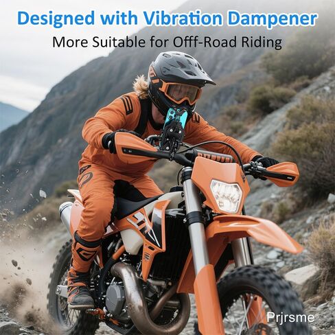 Motorcycle Phone Mount & Bike Phone Holder with 360 Rotatable Handlebar, 4 Shock Absorbers, Compatible with 5.0-7.2 Inch All Cell Phones in Saudi Arabia