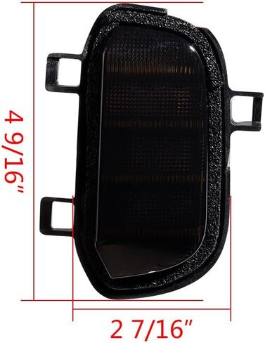 زوج من مصباح إشارة البركة الجانبية LED المتوافق مع 2019-2022 شيفروليه سيلفرادو 1500 جي إم سي سييرا 1500 (الضوء الأبيض والعنبر) in Kuwait