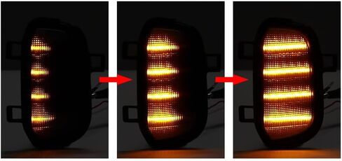 زوج من مصباح إشارة البركة الجانبية LED المتوافق مع 2019-2022 شيفروليه سيلفرادو 1500 جي إم سي سييرا 1500 (الضوء الأبيض والعنبر) in Kuwait