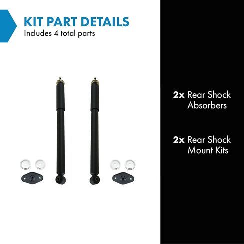 TRQ Rear Suspension Kit Shock Absorber Shock Mount Kit Compatible with 2005-2019 Chrysler 300 2012-2019 Dodge Challenger 2006-2019 Charger 2005-2008 Magnum in Kuwait