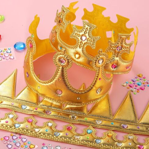 مجموعة ياومياو المكونة من 22 قطعة من التيجان DIY تتضمن 12 قطعة من تيجان الأميرة الإسفنجية و10 قطع من الملصقات الماسية للأطفال in Kuwait