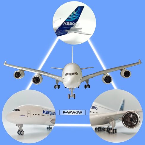 عرض طائرة نموذجية بمقياس 1/200 طراز Diecast A380 لديكور المكتب/المنزل (نموذج طائرة من الراتنج مقاس 12 بوصة) in Kuwait