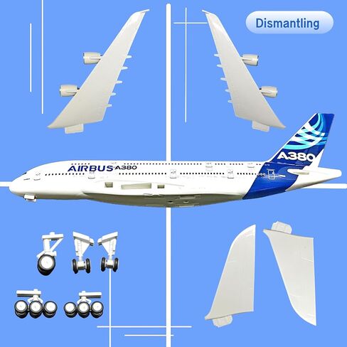 عرض طائرة نموذجية بمقياس 1/200 طراز Diecast A380 لديكور المكتب/المنزل (نموذج طائرة من الراتنج مقاس 12 بوصة) in Kuwait