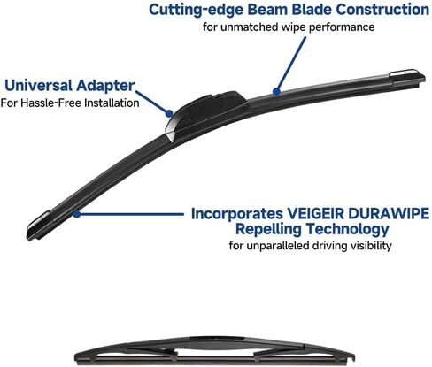 3 Pack Windshield Wiper Blades Compatible with Subaru Forester 2014-2018 and Subaru Legacy 2015-2019, Front and Rear, 26" 17" 14" in Saudi Arabia