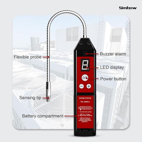 Refrigerant Leak Detector for HVAC & Automotive AC, WJL-6000pro Freon Leak Detector with UV & LED Light AC Sniffer for R22 R410A R134A R1234YF CFCs HCFCs HFCs Automotive Gas Finder in Saudi Arabia