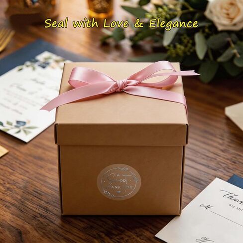 100 قطعة من ملصقات A Sweet Thanks You، ملصقات رقائق فضية شفافة لحقائب هدايا الزفاف، وأكياس حلوى طاولة الحلوى، وأكياس الحلوى، وتغليف الأعمال الصغيرة، وتغليف الهدايا وأختام الأظرف، 1.6 بوصة in Kuwait