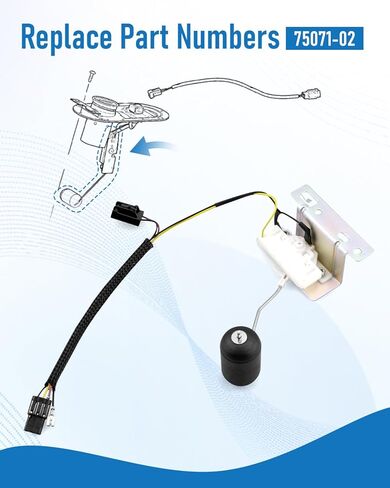 75071-02 Gas Tank Fuel Level Sender Sending Unit Fit for Harley Davidson FLHTCUI, FLHTCI, FLTRI, FLHTPI, FLHT, FLHTCSE2 2002-2005 in Kuwait