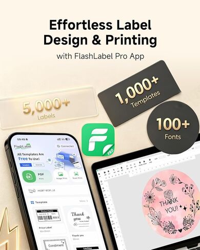 Bluetooth Thermal Shipping Label Printer with Stand, Wireless 4x6 Label Printer for Small Business, Compatible with iPhone, Android, Windows & Mac, Works with Amazon USPS Etsy Shopify (White) in Saudi Arabia