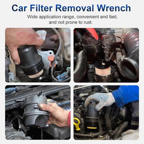 Universal Adjustable Oil Filter Wrench– 2-3/8 to 3-1/8 Inch (60-80mm) - 1/2'' Drive Cap Style Oil Filter Removal Tool, Fits Small to Medium Spin-on Filters, UTVs, JetSkis in Saudi Arabia